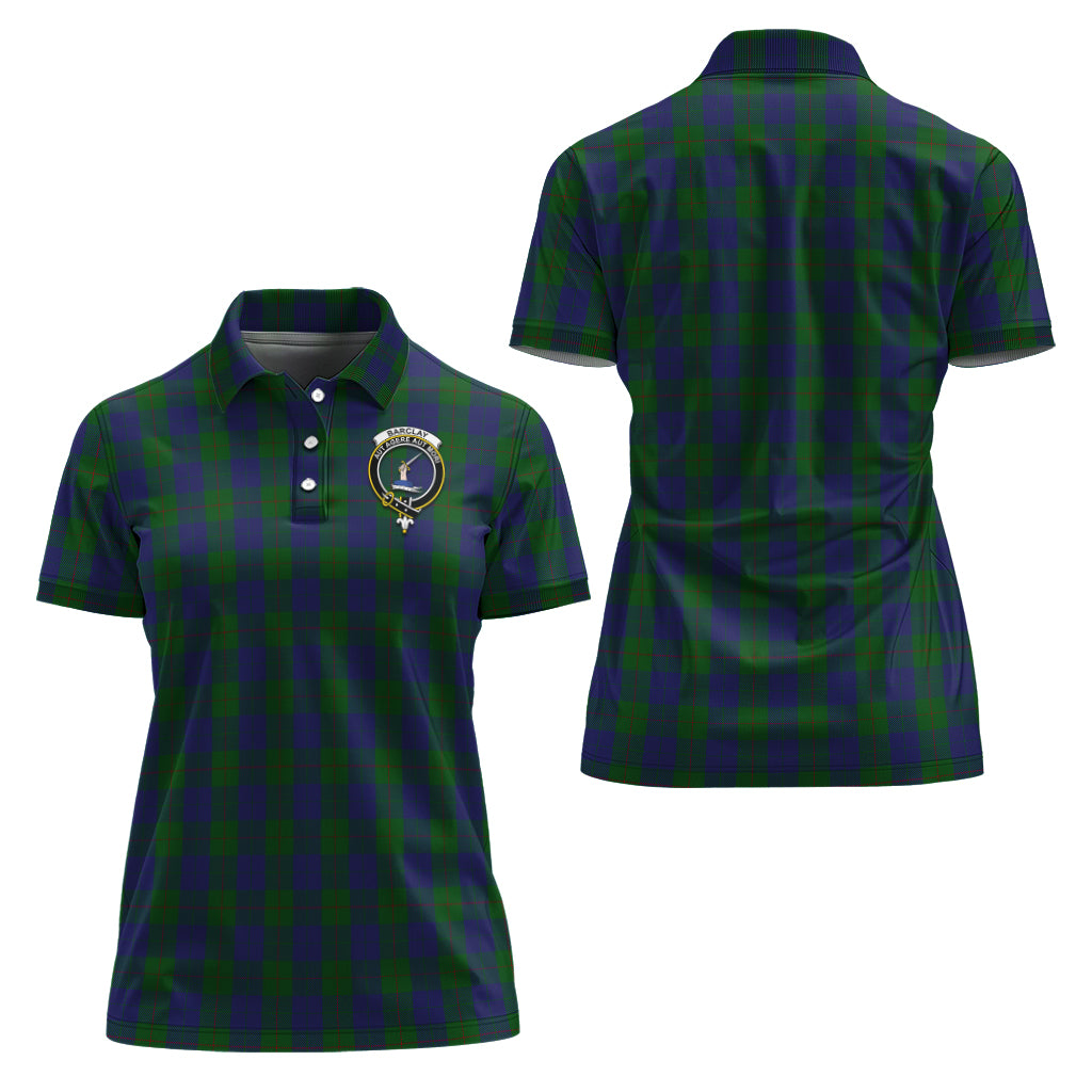 Barclay Tartan Polo Shirt with Family Crest For Women Women - Tartanvibesclothing