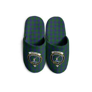 Barclay Tartan Home Slippers with Family Crest