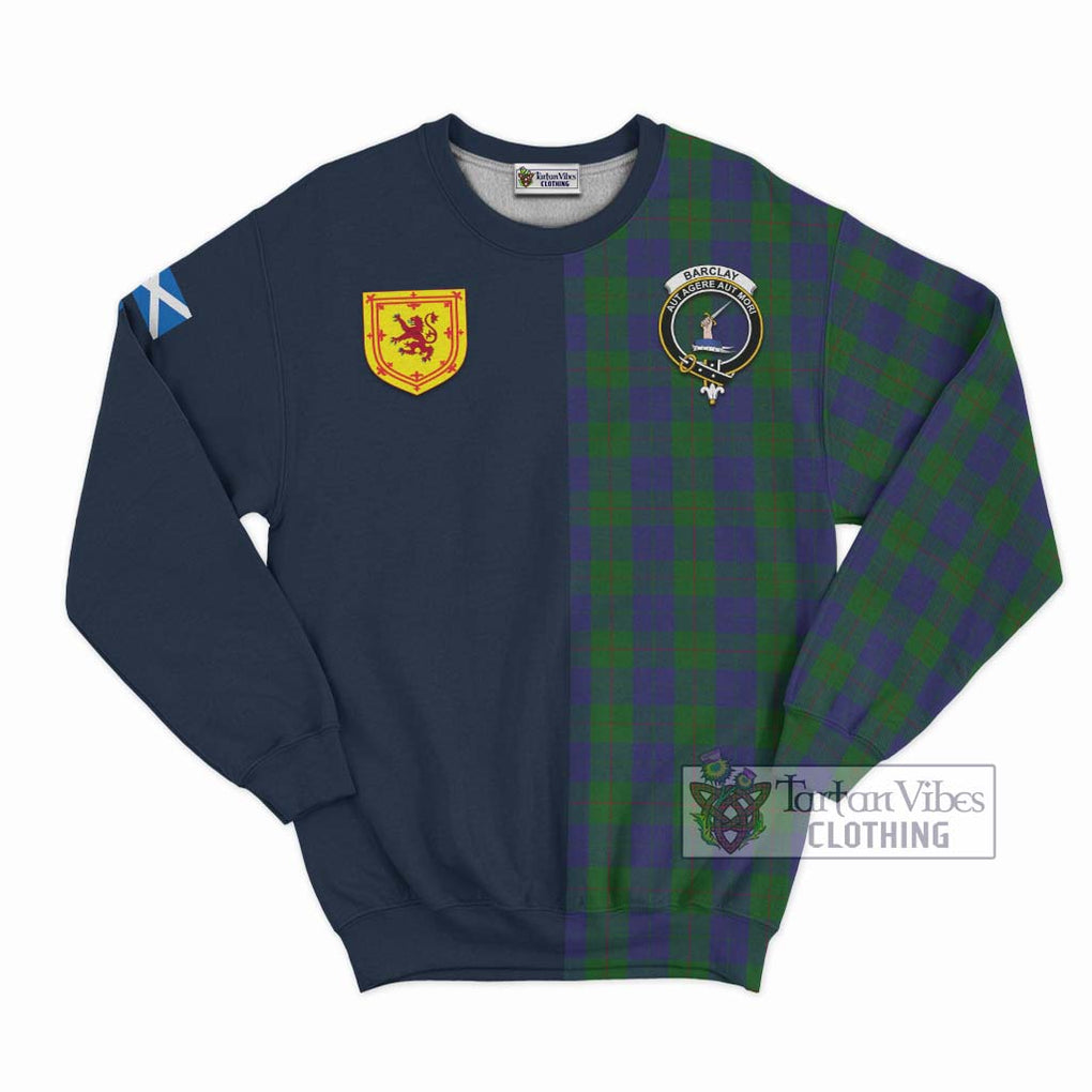 Tartan Vibes Clothing Barclay Tartan Sweatshirt with Scottish Lion Royal Arm Half Style