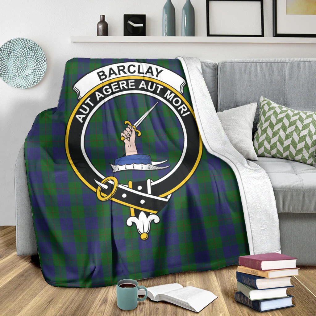 Barclay Tartan Blanket with Family Crest X-Large 59 x 79 inches 150 x 200 cm - Tartan Vibes Clothing