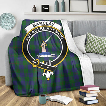 Barclay Tartan Blanket with Family Crest