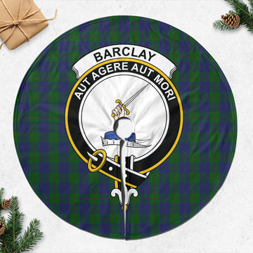 Barclay Tartan Christmas Tree Skirt with Family Crest