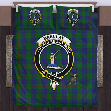 Barclay Tartan Bedding Set with Family Crest