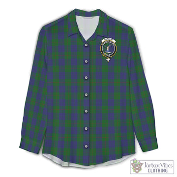 Barclay Tartan Womens Casual Shirt with Family Crest