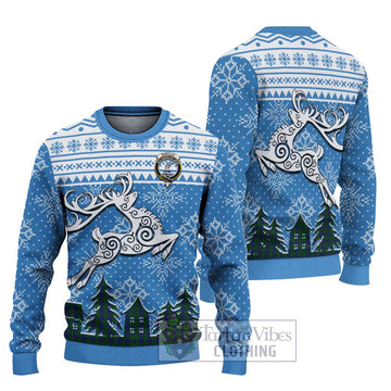 Barclay Clan Christmas Ugly Sweater Celtic Reindeer Style