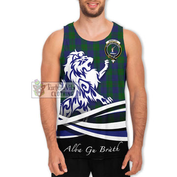 Barclay Tartan Men's Tank Top with Alba Gu Brath Regal Lion Emblem Men - Tartanvibesclothing Shop