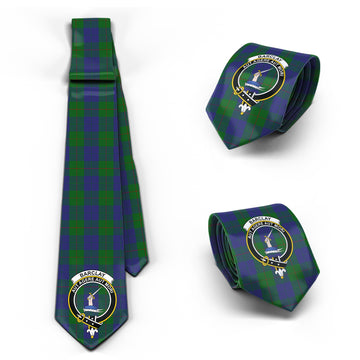 Barclay Tartan Classic Necktie with Family Crest