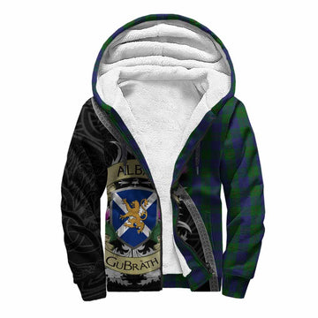 Tartan Vibes Clothing Barclay Tartan Family Crest Sherpa Hoodie Lion Rampant Royal Thistle Shield Celtic Inspired