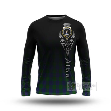 Tartan Vibes Clothing Barclay Tartan Long Sleeve T-Shirt Featuring Alba Gu Brath Family Crest Celtic Inspired