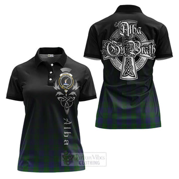 Tartan Vibes Clothing Barclay Tartan Women's Polo Shirt Featuring Alba Gu Brath Family Crest Celtic Inspired
