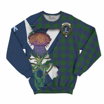 Barclay Tartan Family Crest Sweatshirt Scottish Thistle Celtic Inspired