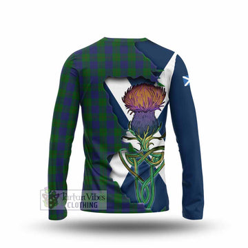 Barclay Tartan Family Crest Long Sleeve T-Shirt Scottish Thistle Celtic Inspired