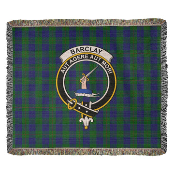 Barclay Tartan Woven Blanket with Family Crest