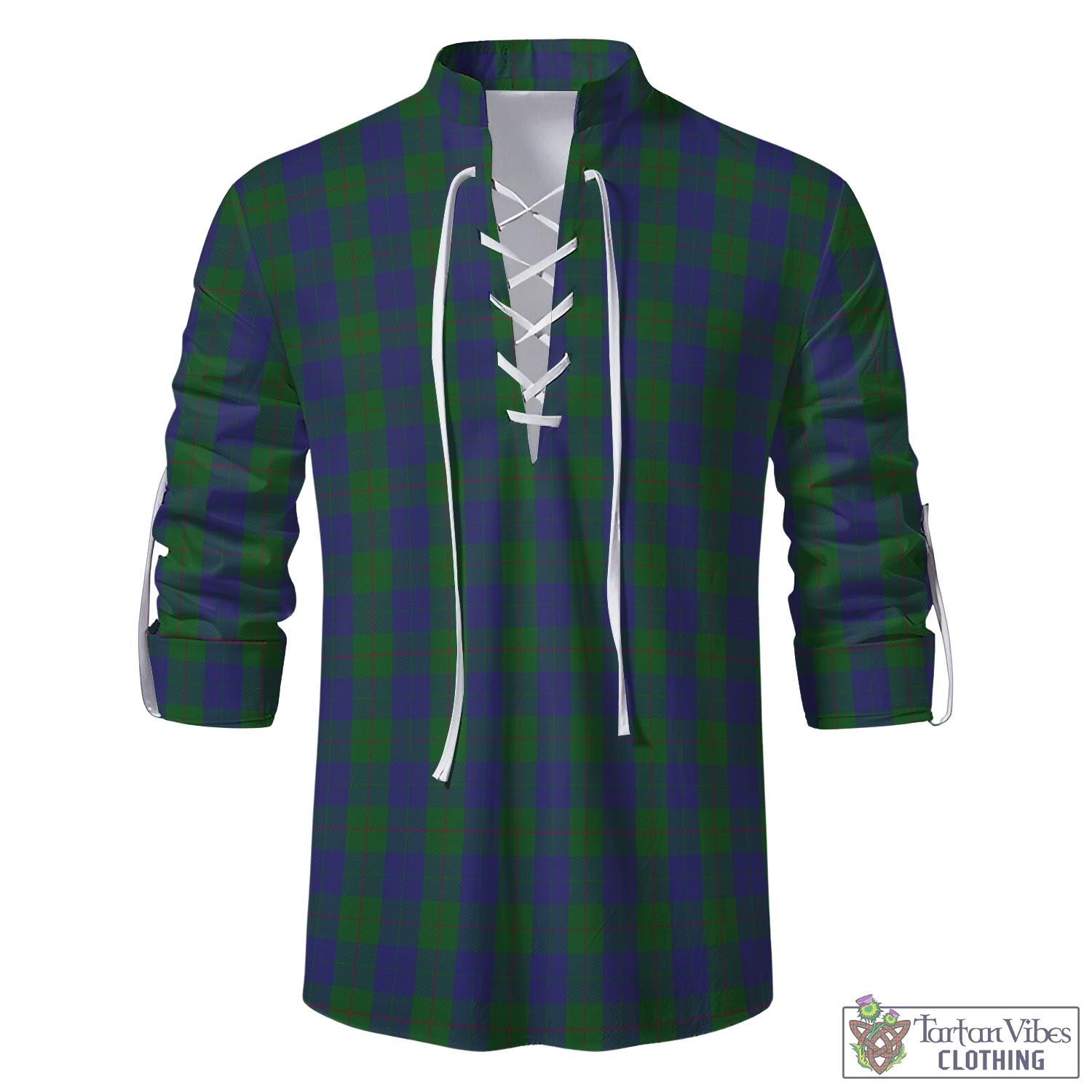 Tartan Vibes Clothing Barclay Tartan Men's Scottish Traditional Jacobite Ghillie Kilt Shirt