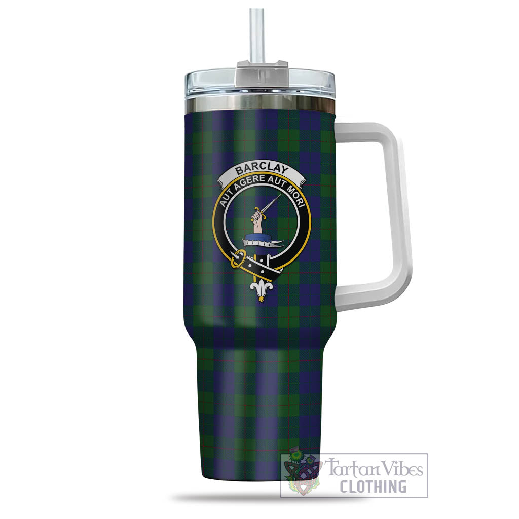 Tartan Vibes Clothing Barclay Tartan and Family Crest Tumbler with Handle