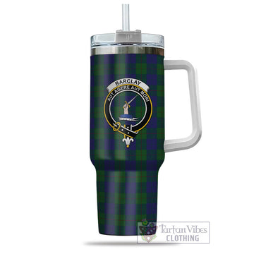Barclay Tartan and Family Crest Tumbler with Handle