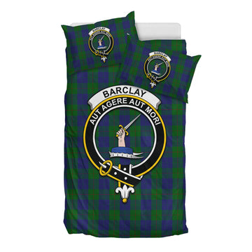 Barclay Tartan Bedding Set with Family Crest
