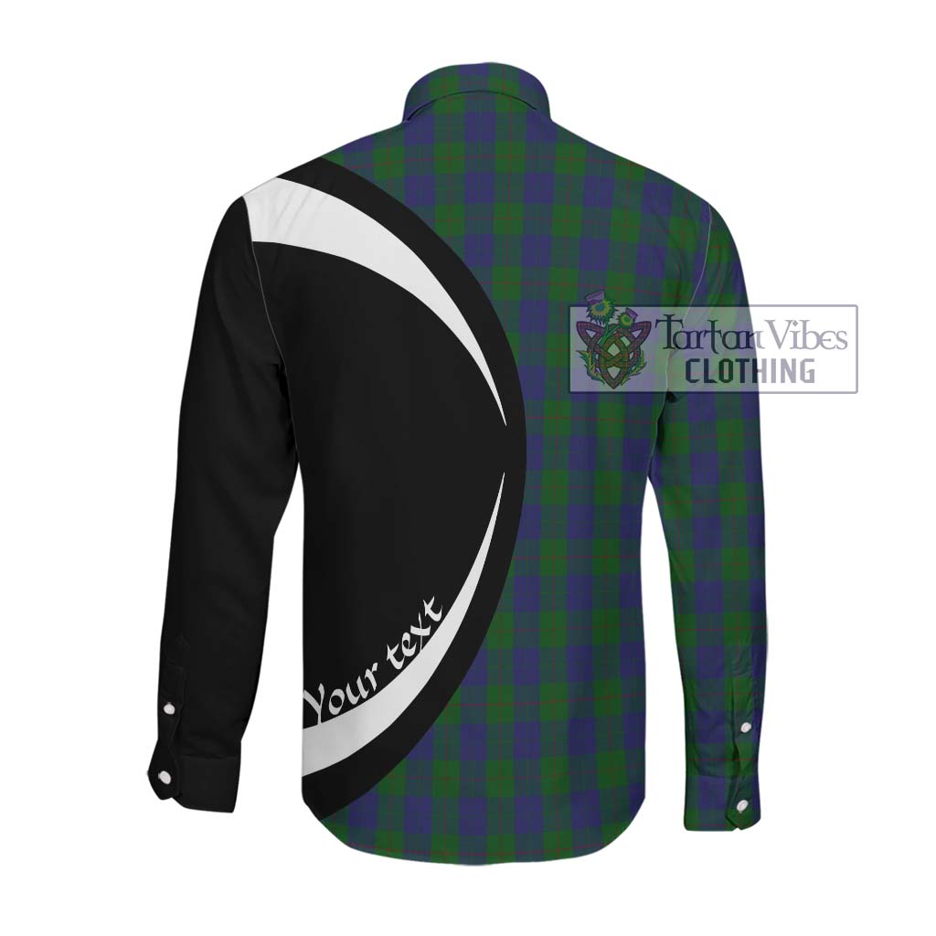 Barclay Tartan Long Sleeve Button Up with Family Crest Circle Style Men's Shirt - Tartan Vibes Clothing