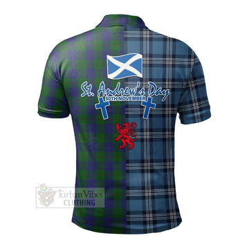 Tartan Vibes Clothing Barclay Tartan Polo Shirt Happy St. Andrew's Day Half Tartan Style