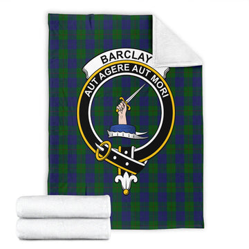 Barclay Tartan Blanket with Family Crest