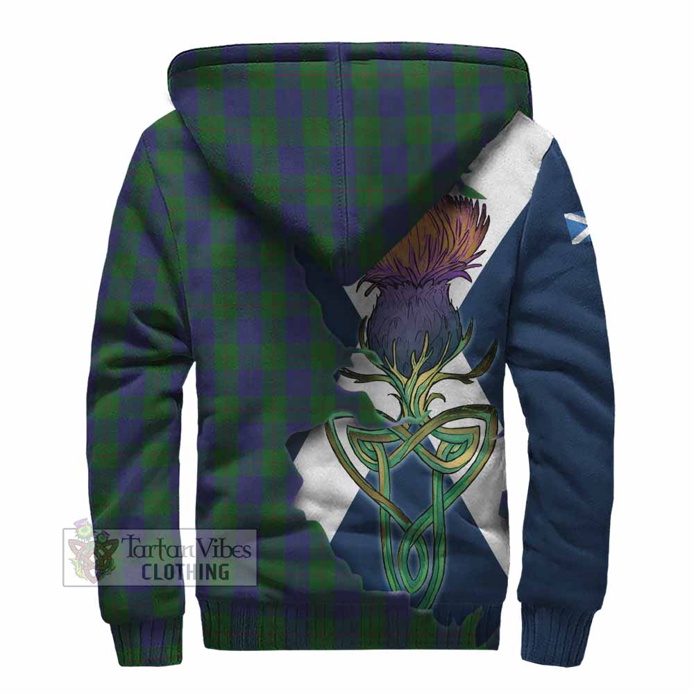 Tartan Vibes Clothing Barclay Tartan Family Crest Sherpa Hoodie Scottish Thistle Celtic Inspired