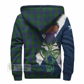 Tartan Vibes Clothing Barclay Tartan Family Crest Sherpa Hoodie Scottish Thistle Celtic Inspired
