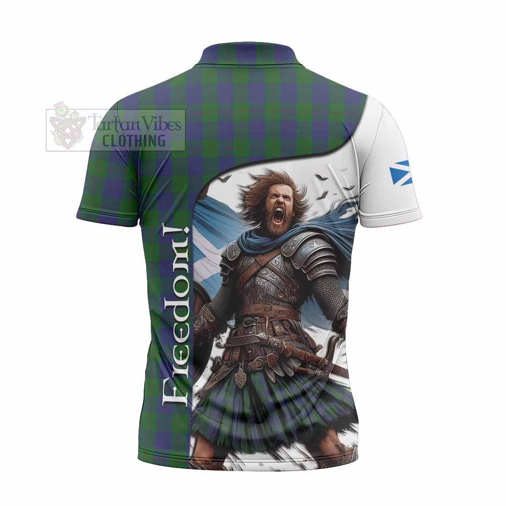 Tartan Vibes Clothing Barclay Crest Tartan Zipper Polo Shirt Inspired by the Freedom of Scottish Warrior