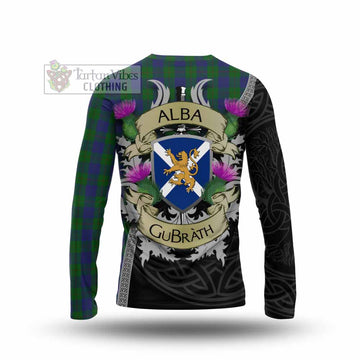 Barclay Tartan Family Crest Long Sleeve T-Shirt Lion Rampant Royal Thistle Shield Celtic Inspired