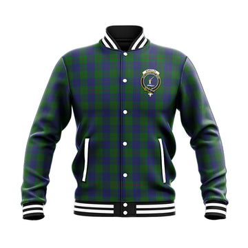 Barclay Tartan Baseball Jacket with Family Crest