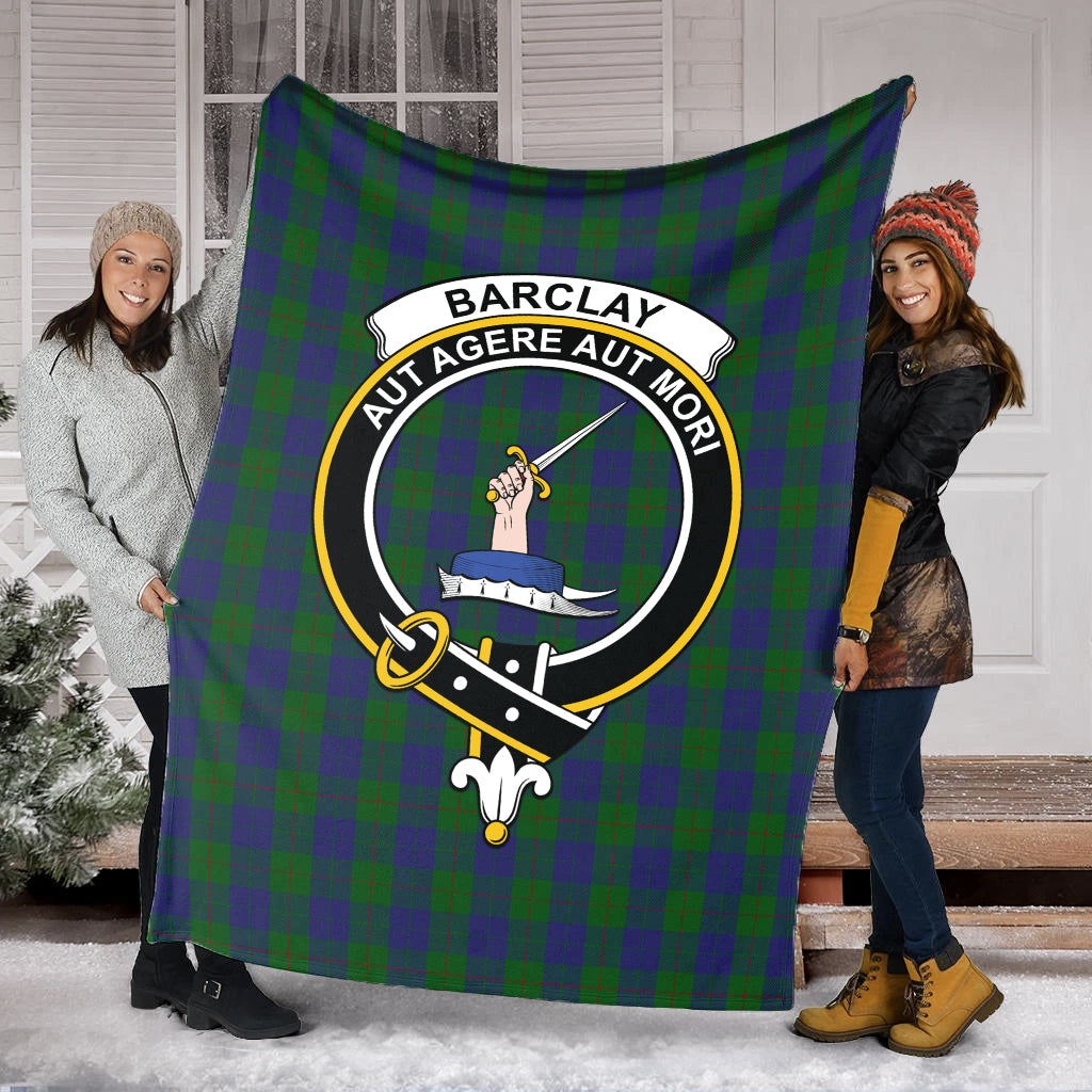Barclay Tartan Blanket with Family Crest - Tartan Vibes Clothing