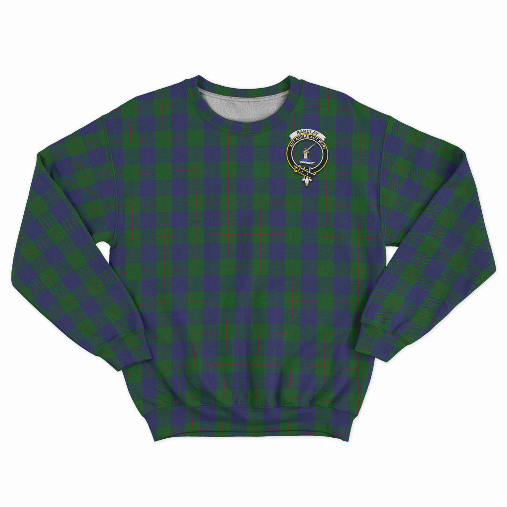 Barclay Tartan Sweatshirt with Family Crest - Tartanvibesclothing