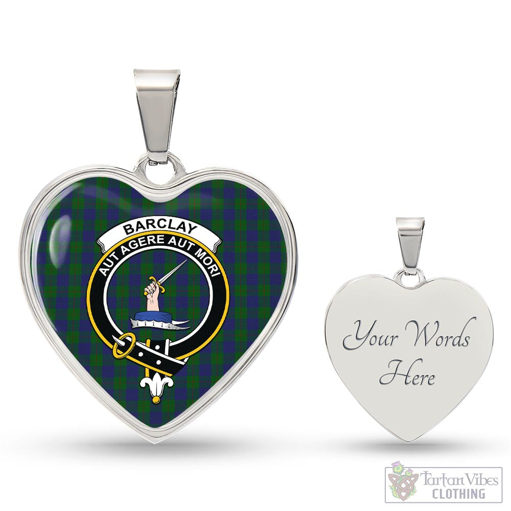 Tartan Vibes Clothing Barclay Tartan Heart Necklace with Family Crest