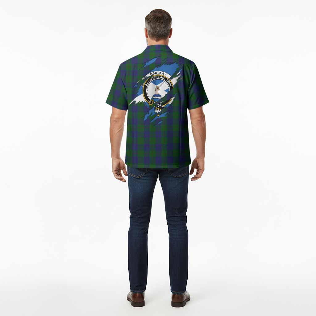 Barclay Clan Crest In Me Tartan Hawaiian Shirt Scotland Flag Style