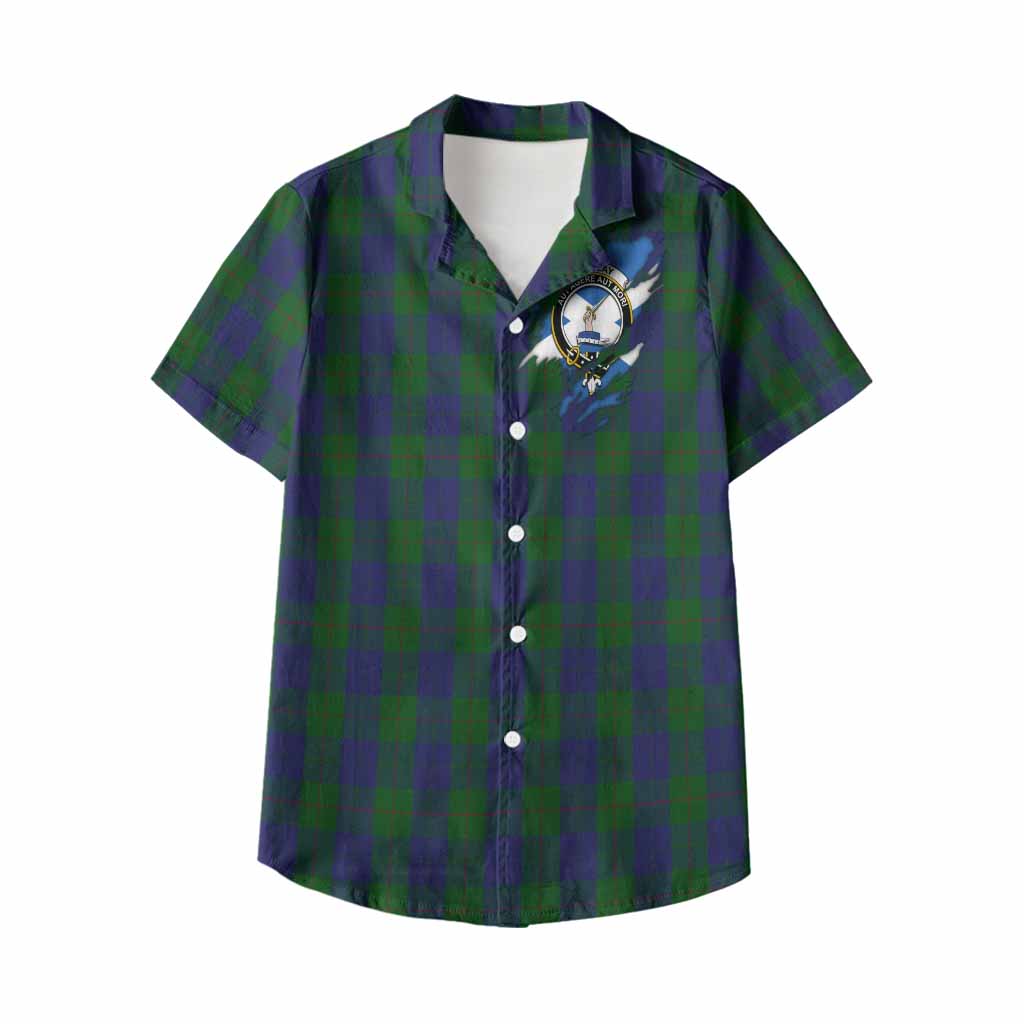 Barclay Clan Crest In Me Tartan Kid Hawaiian Shirt Scotland Flag Style