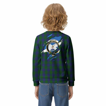 Barclay Clan Crest In Me Tartan Kid Knitted Sweatshirt Scotland Flag Style