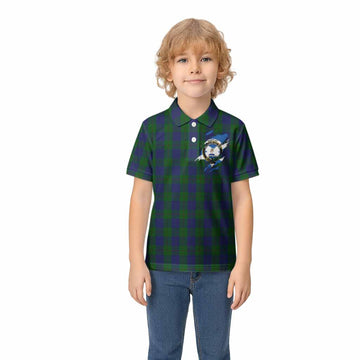 Barclay Clan Crest In Me Tartan Kid Polo Shirt Scotland Flag Style