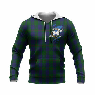Barclay Clan Crest In Me Tartan Knitted Hoodie Scotland Flag Style