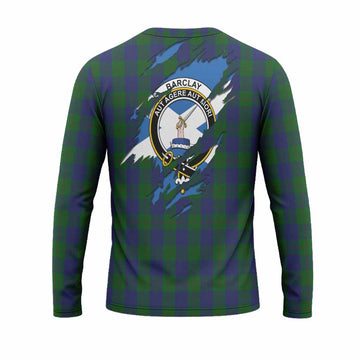 Barclay Clan Crest In Me Tartan Long Sleeve T-Shirt Scotland Flag Style
