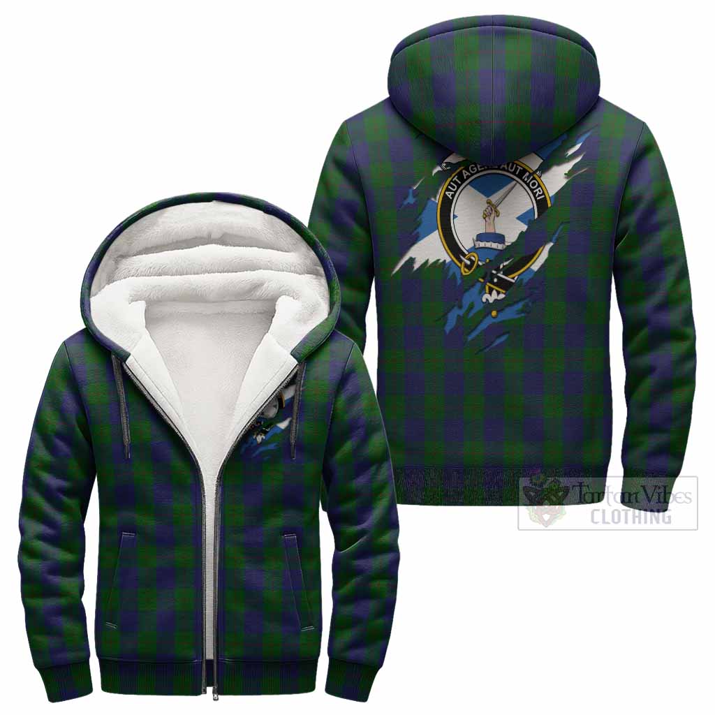 Barclay Clan Crest In Me Tartan Sherpa Hoodie Scotland Flag Style