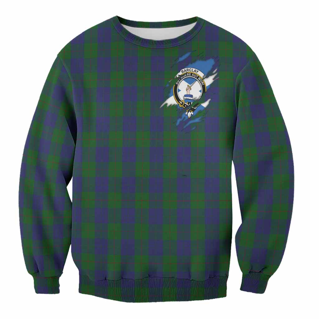 Barclay Clan Crest In Me Tartan Sweatshirt Scotland Flag Style