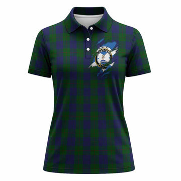 Barclay Clan Crest In Me Tartan Women Polo Shirt Scotland Flag Style