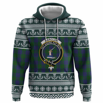 Barclay Clan Tartan Christmas Hoodie with Family Crest