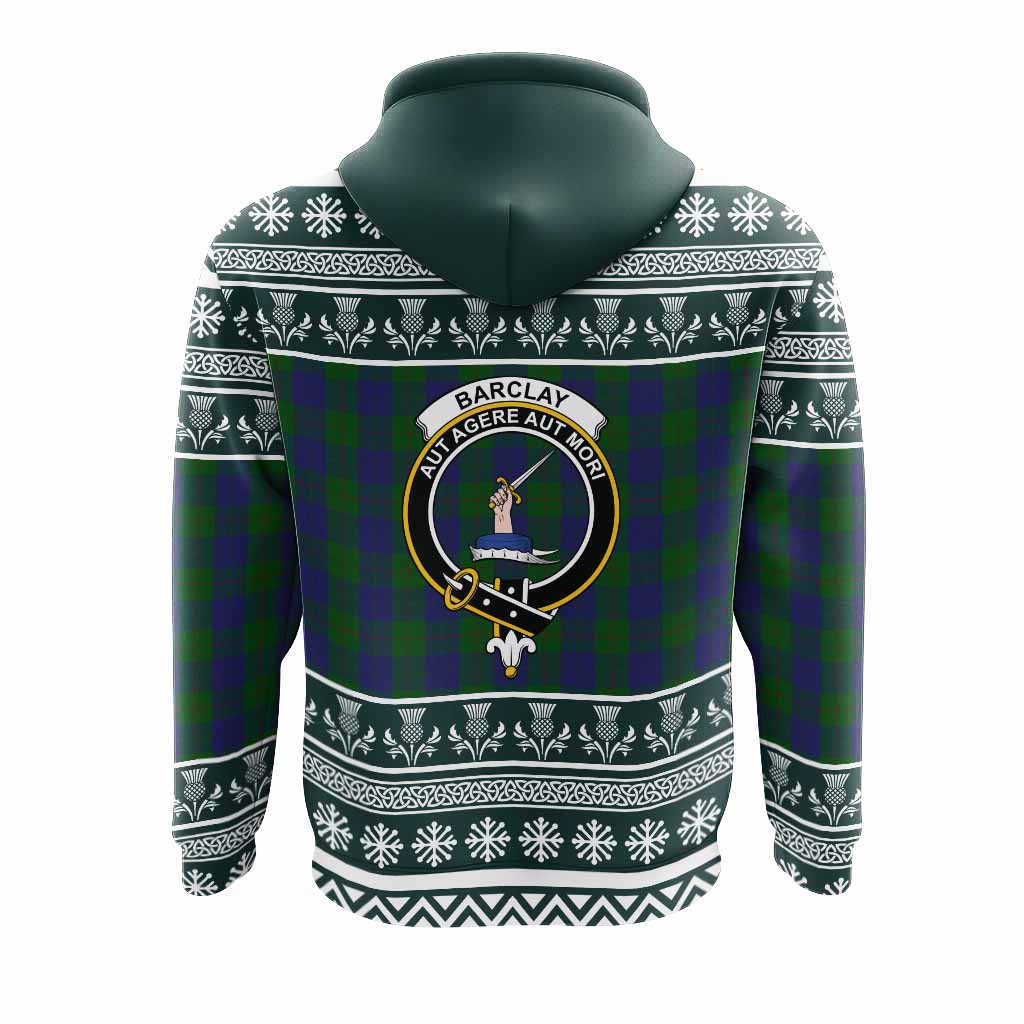 Barclay Clan Tartan Christmas Hoodie with Family Crest - Tartan Vibes Clothing