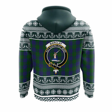 Barclay Clan Tartan Christmas Hoodie with Family Crest