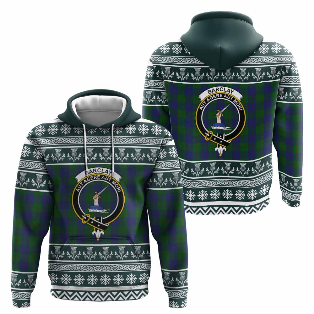 Barclay Clan Tartan Christmas Hoodie with Family Crest - Tartan Vibes Clothing
