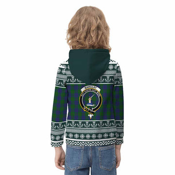 Barclay Clan Tartan Christmas Kid Hoodie with Family Crest - Tartan Vibes Clothing