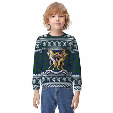 Barclay Clan Tartan Crest Christmas Kid Ugly Sweatshirt Coat of Arms Funny Style - Tartan Vibes Clothing