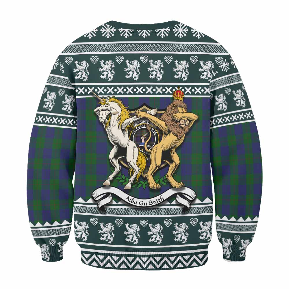 Barclay Clan Tartan Crest Christmas Sweatshirt Coat of Arms Funny Style - Tartan Vibes Clothing