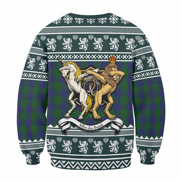 Barclay Clan Tartan Crest Christmas Sweatshirt Coat of Arms Funny Style