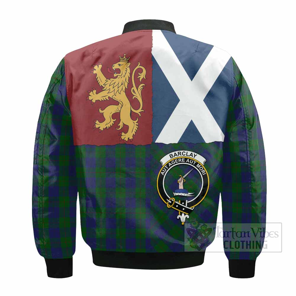 Barclay Crest Tartan Bomber Jacket with Lion Rampant Saltire Style